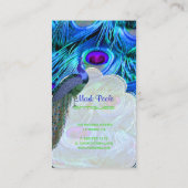 Carte De Visite PixDezines Peacock Feather/ Cobalt Blue (Dos)
