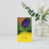 Carte De Visite PixDezines Peacock Feather/Eye (Debout devant)