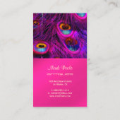 Carte De Visite PixDezines Peacock Feather/Psychedelic Fuschia (Dos)