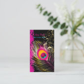 Carte De Visite PixDezines Peacock+filigree+dentelle/do-it-yoursel (Debout devant)