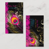 Carte De Visite PixDezines Peacock+filigree+dentelle/do-it-yoursel (Devant / Derrière)