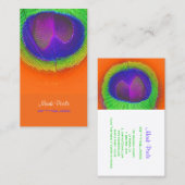 Carte De Visite PixDezines Peacock oeil/cobalt+émeraude (Devant / Derrière)