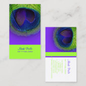 Carte De Visite PixDezines Peacock oeil/violet+cobalt+vert néon (Devant / Derrière)