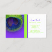 Carte De Visite PixDezines Peacock oeil/violet+cobalt+vert néon (Dos)