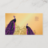 Carte De Visite PixDezines Peacocks on gilet iron/DO-IT-YOURSELF c (Dos)