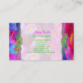 Carte De Visite PixDezines peint paon/cobalt/rose (Dos)