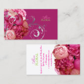 Carte De Visite PixDezines Peonies/Hydrangeas/do-it-yourself arriè (Devant / Derrière)