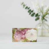 Carte De Visite PixDezines Peonies+Orchidée verte (Debout devant)