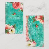 Carte De Visite PixDezines péréonées vintages/aquarelle (Devant / Derrière)