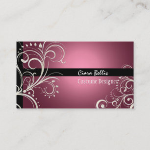Carte De Visite PixDezines Perles Stylish+mauve rose