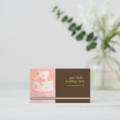 Carte De Visite PixDezines Pink+Chocolat mariage gâteau (Debout devant)