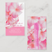 Carte De Visite PixDezines PINK KONA PLUMERIAS (Devant / Derrière)