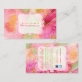 Carte De Visite PixDezines pivoines bouquets/do-it-yourself arrièr (Devant / Derrière)