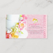 Carte De Visite PixDezines pivoines mariage gâteau/do-it-yourself (Dos)