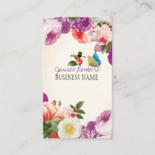 Carte De Visite PixDezines pivoines vintage/fond DIY