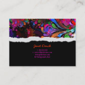 Carte De Visite PixDezines pivots rétro néon/do-it-yourself couleu (Dos)