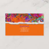 Carte De Visite PixDezines pivots rétro néon/do-it-yourself couleu (Dos)