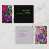 Carte De Visite PixDezines pivots rétro néon/do-it-yourself couleu (Devant / Derrière)