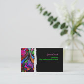 Carte De Visite PixDezines pivots rétro néon/do-it-yourself couleu (Debout devant)