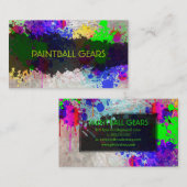 Carte De Visite PixDezines plaques de peinture/boule/faux argent (Devant / Derrière)