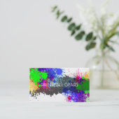 Carte De Visite PixDezines plaques de peinture/boule/faux argent (Debout devant)