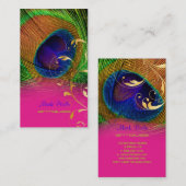 Carte De Visite PixDezines Plume de paon+tourbillons de filigree (Devant / Derrière)