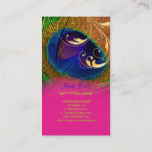 Carte De Visite PixDezines Plume de paon+tourbillons de filigree (Dos)