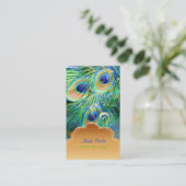 Carte De Visite PixDezines Plume de paon+tourbillons de filigree (Debout devant)