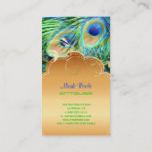 Carte De Visite PixDezines Plume de paon+tourbillons de filigree (Dos)