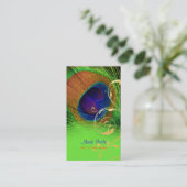 Carte De Visite PixDezines Plume de paon+tourbillons de filigree (Debout devant)