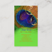 Carte De Visite PixDezines Plume de paon+tourbillons de filigree (Dos)