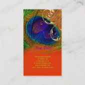 Carte De Visite PixDezines Plume de paon+tourbillons de filigree (Dos)