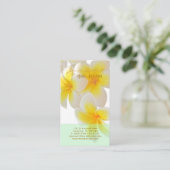 Carte De Visite PixDezines Plumeria Hawaii/DO-IT-YOURSELF polices+ (Debout devant)