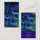Carte De Visite PixDezines plumes de paon (Devant / Derrière)