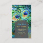 Carte De Visite PixDezines Plumes de paon (Dos)