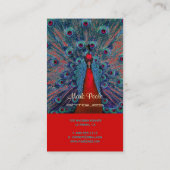 Carte De Visite PixDezines plumes de paon (Dos)