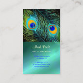 Carte De Visite PixDezines plumes de paon (Dos)