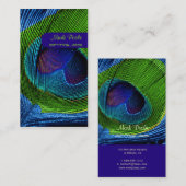 Carte De Visite PixDezines plumes de paon (Devant / Derrière)