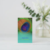 Carte De Visite PixDezines Plumes de paon (Debout devant)