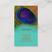 Carte De Visite PixDezines Plumes de paon (Dos)