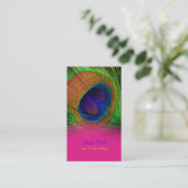 Carte De Visite PixDezines Plumes de paon (Debout devant)