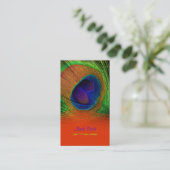 Carte De Visite PixDezines Plumes de paon (Debout devant)