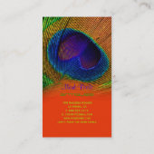 Carte De Visite PixDezines Plumes de paon (Dos)