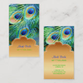 Carte De Visite PixDezines Plumes de paon (Devant / Derrière)