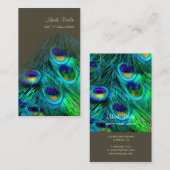 Carte De Visite PixDezines plumes de paon/psychédélique (Devant / Derrière)