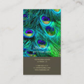 Carte De Visite PixDezines plumes de paon/psychédélique (Dos)