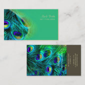 Carte De Visite PixDezines plumes de paon/psychédélique (Devant / Derrière)