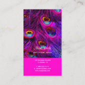 Carte De Visite PixDezines plumes de paon/psychédélique (Dos)