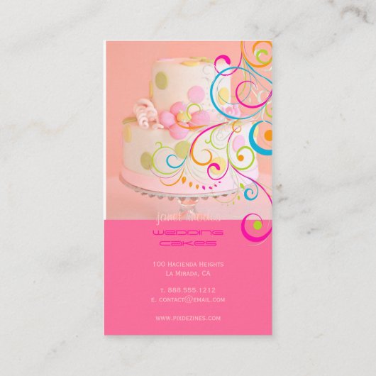 Carte De Visite PixDezines Plutôt rose mariage/do-it-yourself coul (Dos)