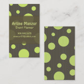 Carte De Visite PixDezines Pois céleri et bandes épingles (Devant / Derrière)